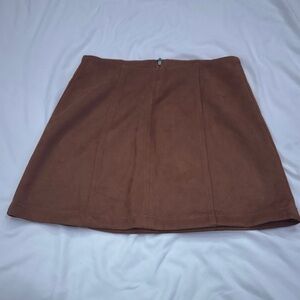 No Boundaries Brown Skirt